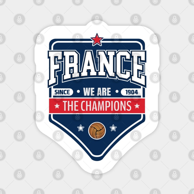 France Football Star Badge Magnet by VISUALUV