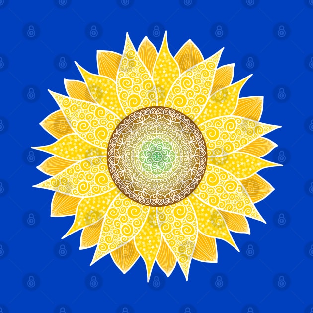 Zen Sunflower by julieerindesigns