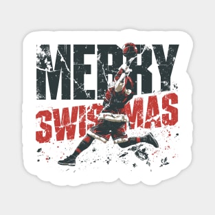 Swishmas Santa Basketball Dunk Christmas Magnet