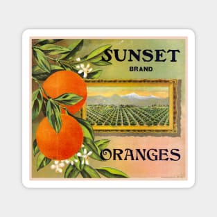 Sunset Brand crate label, circa 1912 Magnet