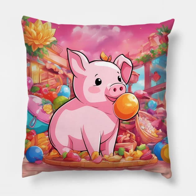 Swine Sensation Pillow by animegirlnft