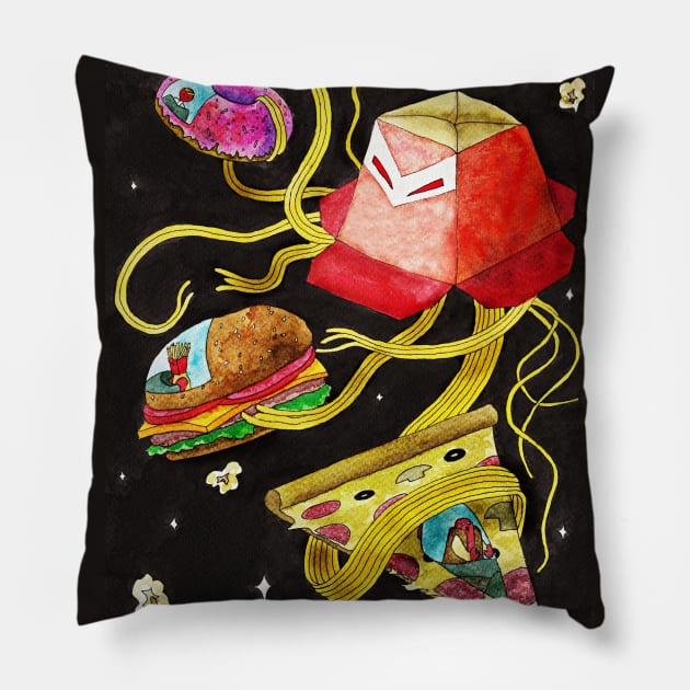 Fast food wars Pillow by annashell