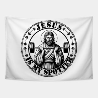 Fitness Jesus Is My Spotter Vintage Tapestry