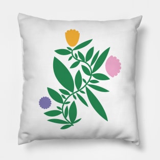 Summer cute wild botanical flower for nature lovers hiking camping Pillow