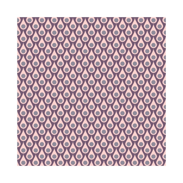 Retro Pink Purple Funky Style Modern Pattern by jodotodesign