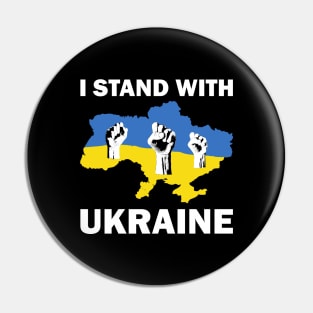 I Stand With Ukraine Fists Pin