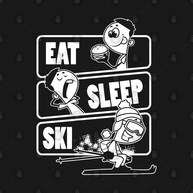 Eat Sleep Ski Repeat - Funny Skiing Lover Skier Gift product by theodoros20