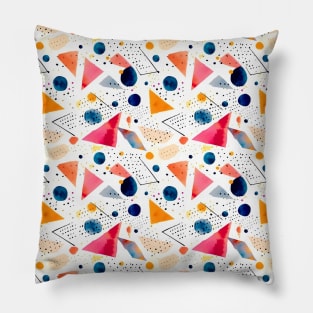 Geometric watercolor shapes Pillow