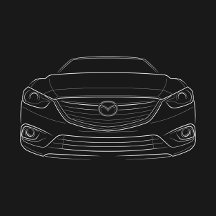 Front/profile - Mazda 6 GT - stencil, white T-Shirt