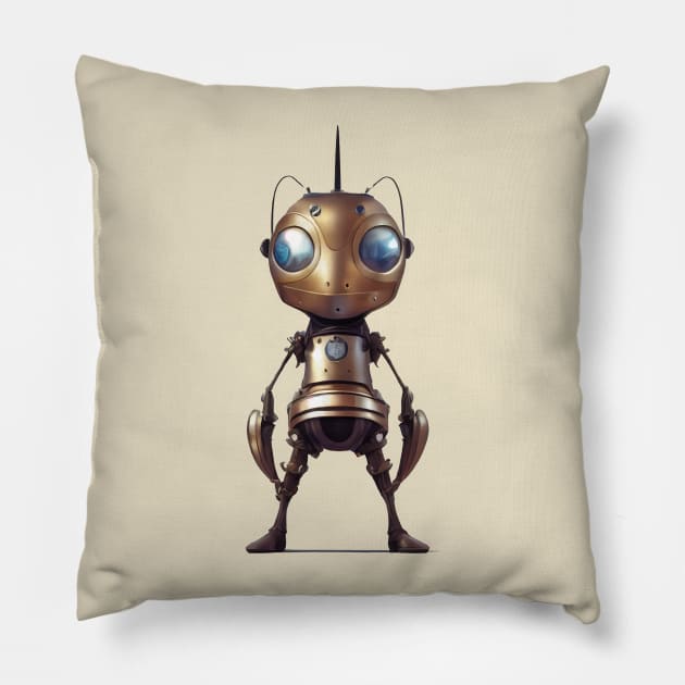 Robot Ant Pillow by orange-teal