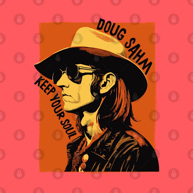 Doug Sahm - Retro Original Fan Artwork by DankFutura