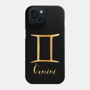 Gemini Zodiac Sign golden Phone Case