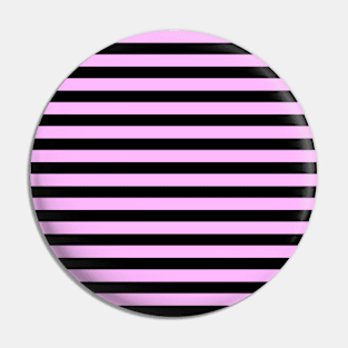 Horizontal Stripes Pattern - Black & Pink Pin