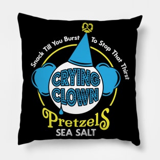 Crying Clown Pretzels (Clean) Pillow