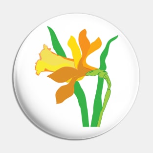 Yellow Daffodil Spring Flower Pin