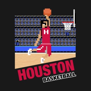 Houston Basketball 8 bit pixel art cartridge design T-Shirt