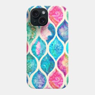 Watercolor Ogee Patchwork Pattern Phone Case