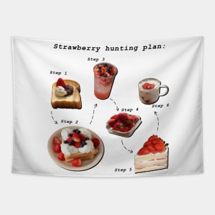 Strawberry Hunting Plan Tapestry