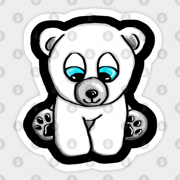 cute little baby ice bear with big eyes ice bear sticker teepublic cute little baby ice bear with big eyes