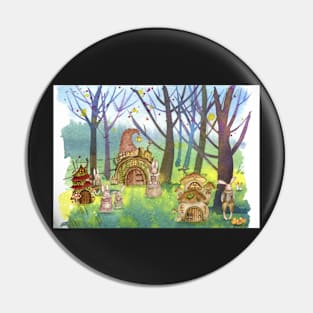 Enchanted Bunny Village Pin