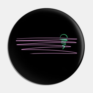 90s Minimal Sunset Pin