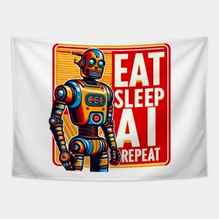 Eat Sleep AI Repeat Tapestry