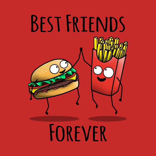 Cheeseburger and Fries BFF by jozvoz