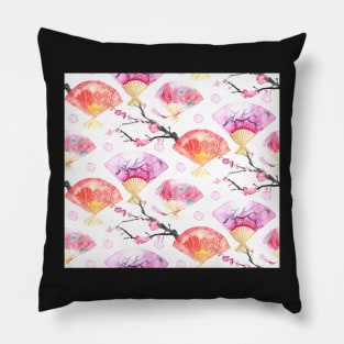 Sakura fan pattern Pillow