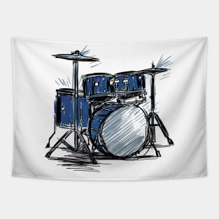 Drum kit stketch Tapestry