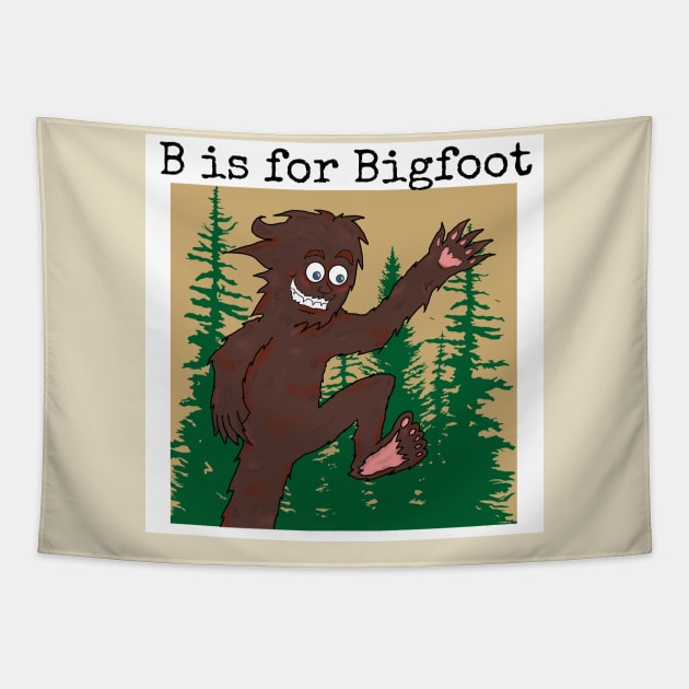 B is for Bigfoot Tapestry by MoonClone