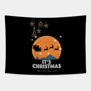 It's Christmas and happy New Year t-shirt Tapestry