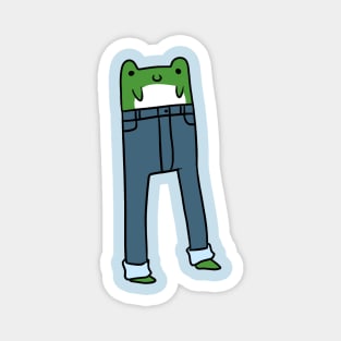 Frog with Long Legs Wearing Pants Magnet