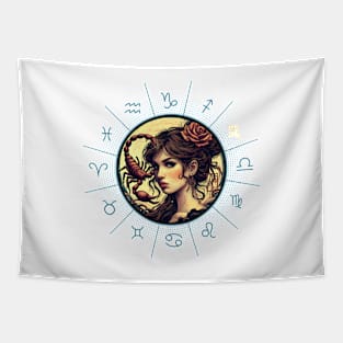 ZODIAC Scorpio - Astrological SCORPIO - SCORPIO - ZODIAC sign - Van Gogh style - 12 Tapestry