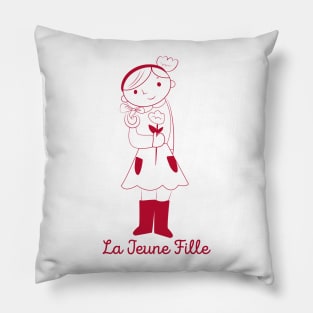 French Girl, La Jeune Fille Pillow