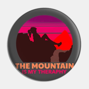 Mountain hiking design Pin