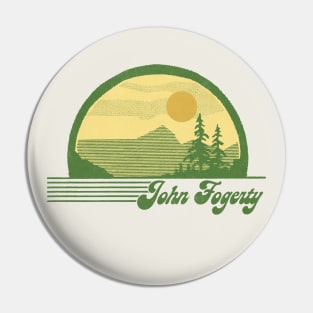 John Fogerty / Retro Style Country Fan Design Pin