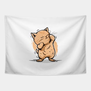 Cute Kitten Dancing Tapestry