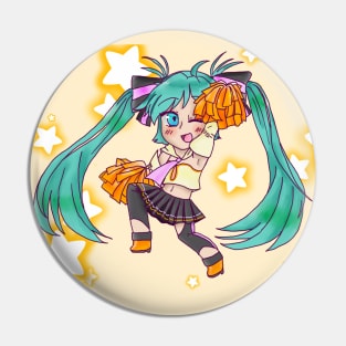 Hatsune Miku cheerful chibi (Game ver.) Pin