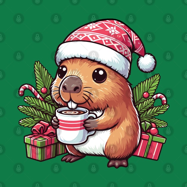 Festive capybara by TeaTimeTales