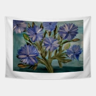 futuristic alien planet abstract flowers Tapestry