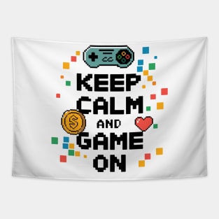 Keep Calm and Game On Tapestry