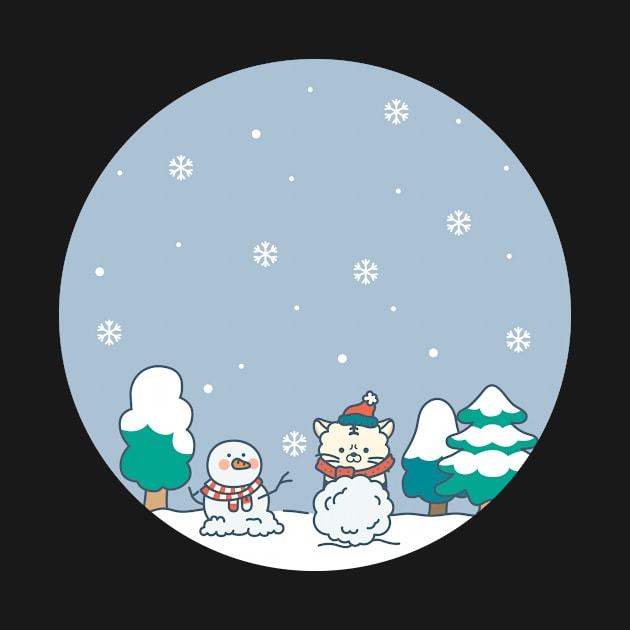 Snowman in Winter by choiyoojin