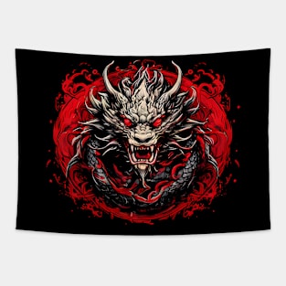 Red chinese dragon Tapestry