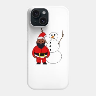 Santa and a Snowman Phone Case