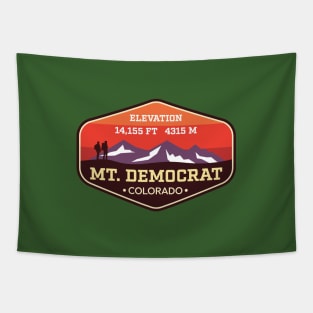 Mt Democrat Colorado - 14ers Mountain Climbing Badge Tapestry