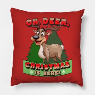 Deer Christmas, Christmas Is Here, Holiday Shirt Pillow