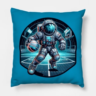 Space Slam Dunk - Astronaut Basketball Player Pillow