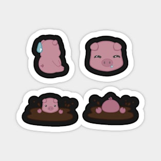 Pleasantly Plump Piggy Sticker Pack Magnet