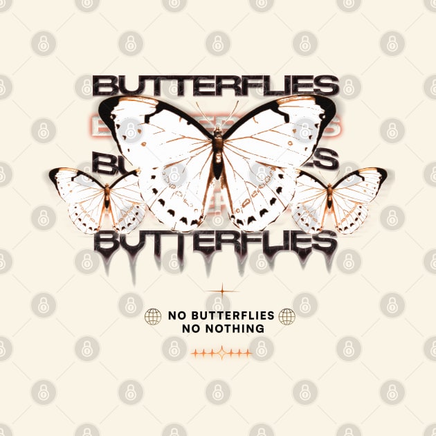 Grunge Butterflies Streetwear Design by Cyber Cyanide