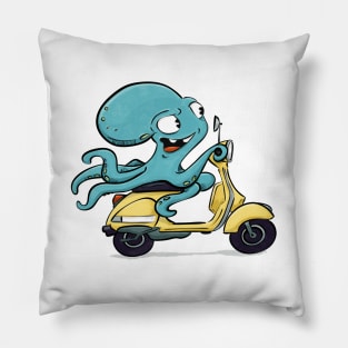 vespa octopus Pillow